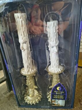 Set Of 2 Moonlight Manor LED Candles With Faces